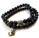 Image of Jewelry Natural Matte Black Onyx Om Bracelet Set bead amethyst Third Eye Transcend amazonite mala meditation stone crysal reiki crystal healing bracelet necklace yoga bracelet yoga beads