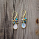 Image of Natural Opal Teardrop Earrings