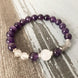 Image of Jewelry Natural Selenite, Amethyst & Moonstone Bracelet bead amethyst Third Eye Transcend amazonite mala meditation stone crysal reiki crystal healing bracelet necklace yoga bracelet yoga beads
