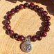 Image of Jewelry Om Charm Natural Garnet Bracelets Third Eye Transcend