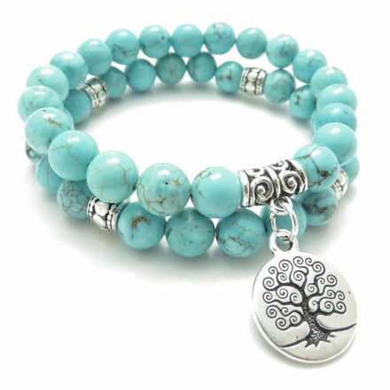 Jewelry Turquoise Tree of Life Bracelets bead amethyst Third Eye Transcend amazonite mala meditation stone crysal reiki crystal healing bracelet necklace yoga bracelet yoga beads