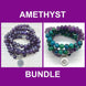 Image of Mala Amethyst Grounding Bundle bead amethyst Third Eye Transcend amazonite mala meditation stone crysal reiki crystal healing bracelet necklace yoga bracelet yoga beads