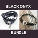 Image of Mala Black Onyx Strength Bundle bead amethyst Third Eye Transcend amazonite mala meditation stone crysal reiki crystal healing bracelet necklace yoga bracelet yoga beads