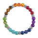 Image of Mala Bracelet 7 Chakra Natural Gemstone Bracelet bead amethyst Third Eye Transcend amazonite mala meditation stone crysal reiki crystal healing bracelet necklace yoga bracelet yoga beads
