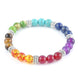 Image of Mala Bracelet 7 Chakra Natural Gemstone Bracelet bead amethyst Third Eye Transcend amazonite mala meditation stone crysal reiki crystal healing bracelet necklace yoga bracelet yoga beads