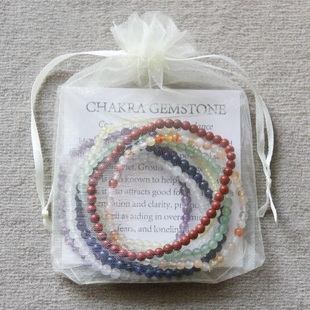 Mala Bracelet Chakra Natural Mini Bracelet Set Third Eye Transcend