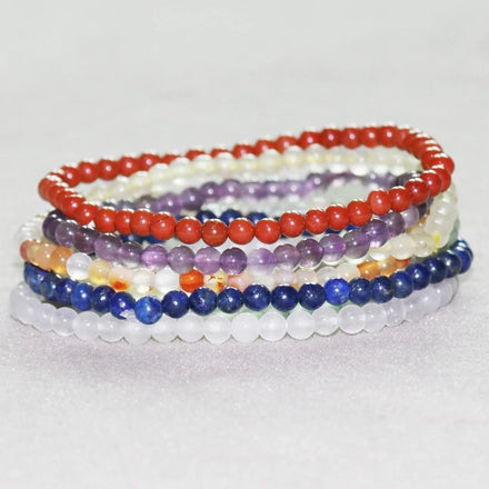 Mala Bracelet Chakra Natural Mini Bracelet Set Third Eye Transcend