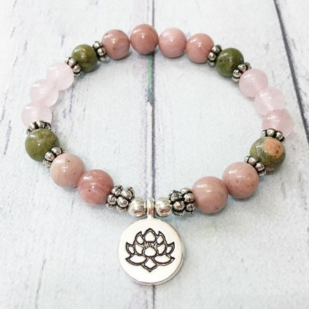 Mala Bracelet Gratitude Natural Stone Bracelet Third Eye Transcend