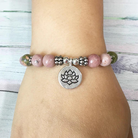 Mala Bracelet Gratitude Natural Stone Bracelet Third Eye Transcend