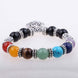 Image of Mala Bracelet Natural 7 Chakra Bracelet with Heart Pendant bead amethyst Third Eye Transcend amazonite mala meditation stone crysal reiki crystal healing bracelet necklace yoga bracelet yoga beads