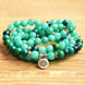 Image of Mala Bracelet Natural Amazonite and Chrysocolla Lotus Mala Third Eye Transcend