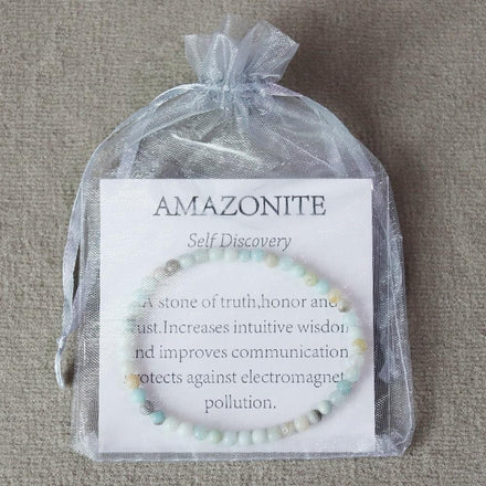 Mala Bracelet Natural Amazonite Mini Bracelet Third Eye Transcend