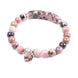 Image of Mala Bracelet Natural Rhodonite Bracelet Third Eye Transcend