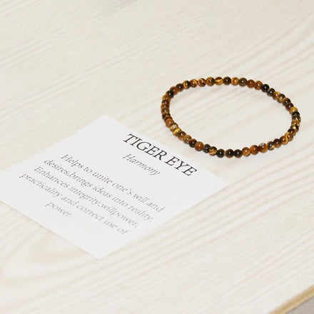 Mala Bracelet Natural Tiger Eye Mini Bracelet Third Eye Transcend