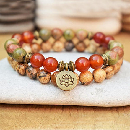 Mala Bracelet Positive Transformation Bracelet Set Third Eye Transcend