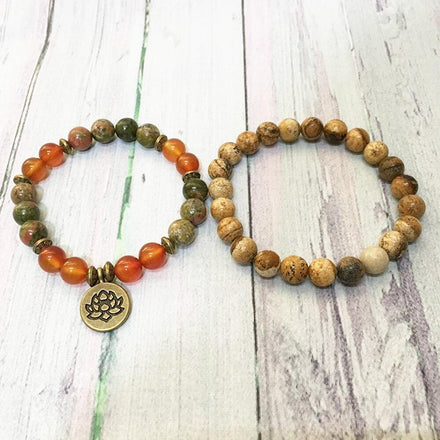 Mala Bracelet Positive Transformation Bracelet Set Third Eye Transcend
