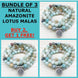 Image of Mala Bundle of 3 Natural Amazonite Lotus Malas Third Eye Transcend