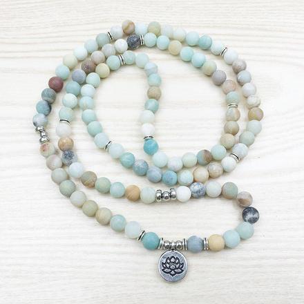 Mala Calming & Transformation Bundle bead amethyst Third Eye Transcend amazonite mala meditation stone crysal reiki crystal healing bracelet necklace yoga bracelet yoga beads