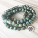 Image of Mala Natural African Turquoise Lotus Mala bead amethyst Third Eye Transcend amazonite mala meditation stone crysal reiki crystal healing bracelet necklace yoga bracelet yoga beads