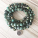 Image of Mala Natural African Turquoise Lotus Mala bead amethyst Third Eye Transcend amazonite mala meditation stone crysal reiki crystal healing bracelet necklace yoga bracelet yoga beads