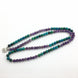 Image of Mala Natural Amethyst and Chrysocolla Lotus Mala bead amethyst Third Eye Transcend amazonite mala meditation stone crysal reiki crystal healing bracelet necklace yoga bracelet yoga beads
