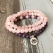 Image of Mala Natural Amethyst and Rose Quartz Lotus Mala bead amethyst Third Eye Transcend amazonite mala meditation stone crysal reiki crystal healing bracelet necklace yoga bracelet yoga beads