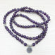 Image of Mala Natural Amethyst Lotus Mala bead amethyst Third Eye Transcend amazonite mala meditation stone crysal reiki crystal healing bracelet necklace yoga bracelet yoga beads