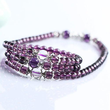 Mala Natural Amethyst Mala bead amethyst Third Eye Transcend amazonite mala meditation stone crysal reiki crystal healing bracelet necklace yoga bracelet yoga beads