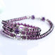 Image of Mala Natural Amethyst Mala bead amethyst Third Eye Transcend amazonite mala meditation stone crysal reiki crystal healing bracelet necklace yoga bracelet yoga beads