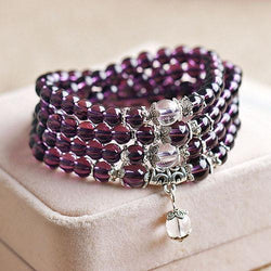 Mala Natural Amethyst Mala bead amethyst Third Eye Transcend amazonite mala meditation stone crysal reiki crystal healing bracelet necklace yoga bracelet yoga beads
