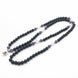 Image of Mala Natural Black Onyx and Amethyst Om Mala bead amethyst Third Eye Transcend amazonite mala meditation stone crysal reiki crystal healing bracelet necklace yoga bracelet yoga beads