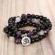 Image of Mala Natural Black Onyx and Amethyst Om Mala Third Eye Transcend