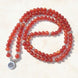 Image of Mala Natural Carnelian Lotus Mala Third Eye Transcend