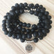 Image of Mala Natural Matte Black Onyx Lotus Mala bead amethyst Third Eye Transcend amazonite mala meditation stone crysal reiki crystal healing bracelet necklace yoga bracelet yoga beads