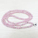 Image of Meditating Buddha Mala Bracelet of 108 beads in Natural Rose Quartz