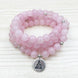 Image of Mala Natural Rose Quartz Buddha Mala bead amethyst Third Eye Transcend amazonite mala meditation stone crysal reiki crystal healing bracelet necklace yoga bracelet yoga beads