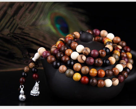 Mala Natural Sandalwood Mix Mala bead amethyst Third Eye Transcend amazonite mala meditation stone crysal reiki crystal healing bracelet necklace yoga bracelet yoga beads