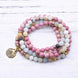 Image of Mala Seashell Amazonite and Rhodochrosite Mala bead amethyst Third Eye Transcend amazonite mala meditation stone crysal reiki crystal healing bracelet necklace yoga bracelet yoga beads