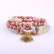 Image of Mala Seashell Amazonite and Rhodochrosite Mala bead amethyst Third Eye Transcend amazonite mala meditation stone crysal reiki crystal healing bracelet necklace yoga bracelet yoga beads