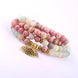 Image of Mala Seashell Amazonite and Rhodochrosite Mala bead amethyst Third Eye Transcend amazonite mala meditation stone crysal reiki crystal healing bracelet necklace yoga bracelet yoga beads