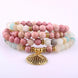 Image of Mala Seashell Amazonite and Rhodochrosite Mala bead amethyst Third Eye Transcend amazonite mala meditation stone crysal reiki crystal healing bracelet necklace yoga bracelet yoga beads