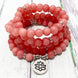 Image of Natural Watermelon Quartz Lotus Mala
