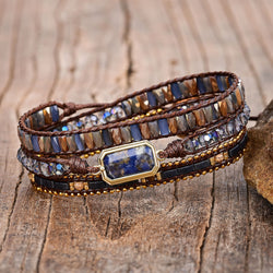 Wisdom Lapis Lazuli Wrap Bracelet