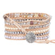 Image of Peaceful White Howlite Wrap Bracelet