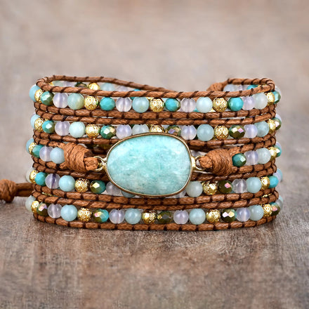 Amazonite Peaceful Wrap Bracelet