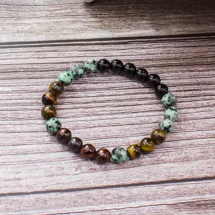 Black Onyx African Turquoise Beads Bracelet