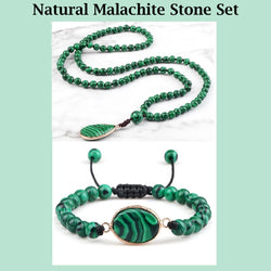 Natural Malachite Stone Set