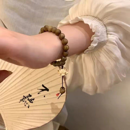 Natural Sandalwood Lotus Bracelets