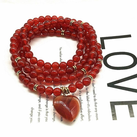 Blissful Carnelian Mala Bracelet