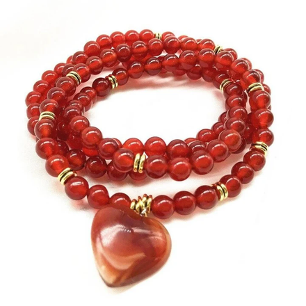 Blissful Carnelian Mala Bracelet